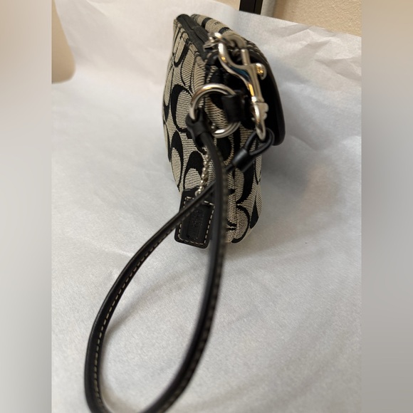 Coach Y2K Black and Gray Signature Wristlet
